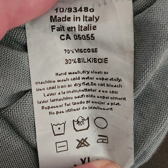 M MADE IN ITALY Silk Blend Blouse Flowy Floral XL - Picture 7 of 7